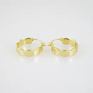 Earrings – Aretes – Zircon Stone – 14K Real Color