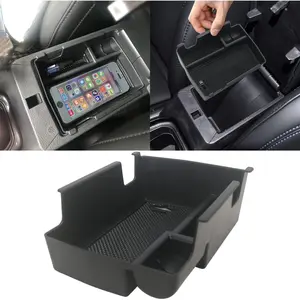 Center Console Tray Armrest Secondary Glove Storage Box for 2022 2023 2024 2025 Jeep Compass Black Interior Accessories Center Console Organizer (Armrest Box)