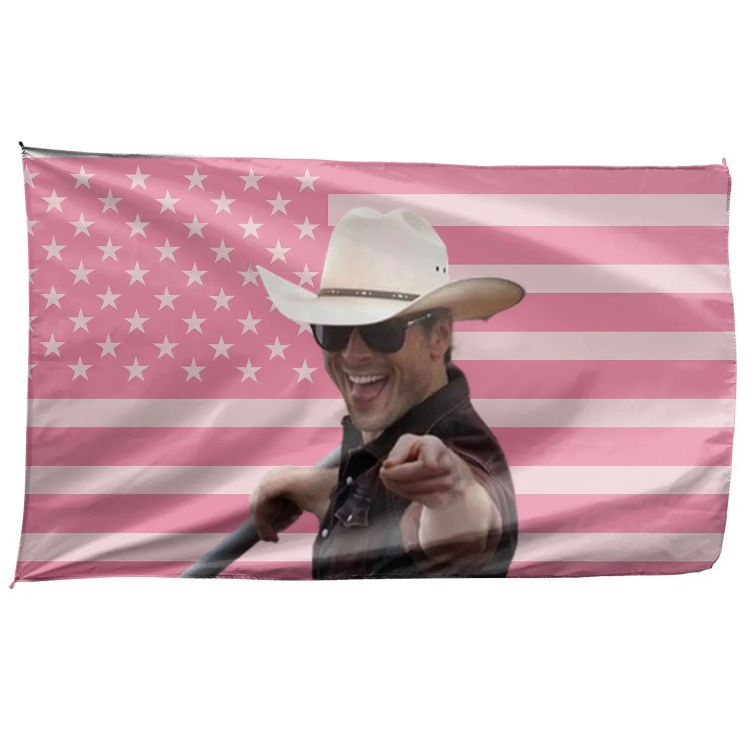 Glen Powell Pink Wall Tapestry with American Flag Design - Home Decor Tapestry, Versatile Gift for Loved Ones