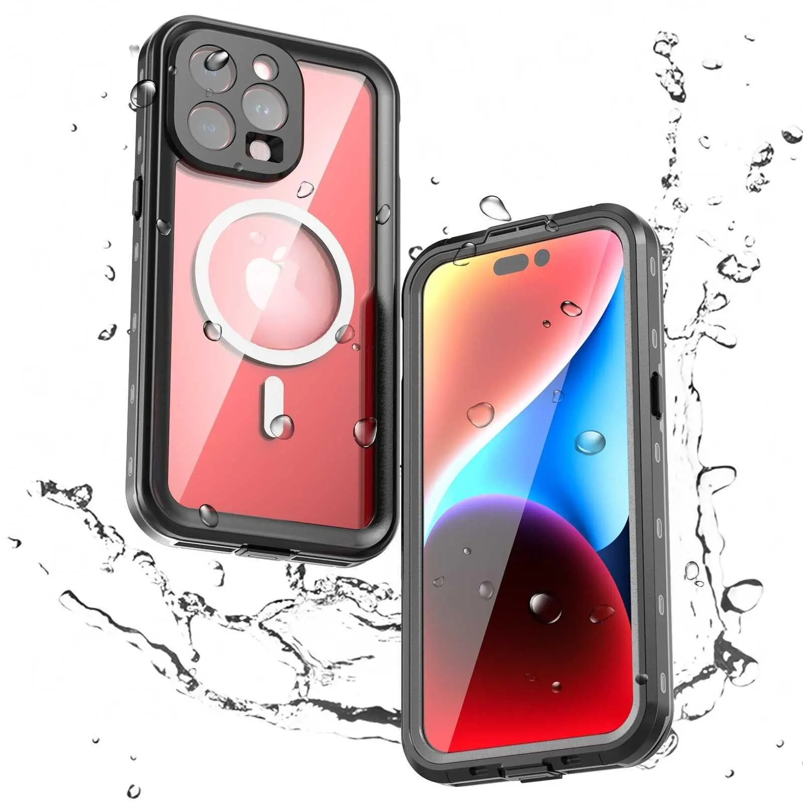Red Chili Pepper Phone Case For iPhone 15 Pro Max / For iPhone 16 Pro Max Waterproof Protective Case Diving Case HNAQ77trgawed