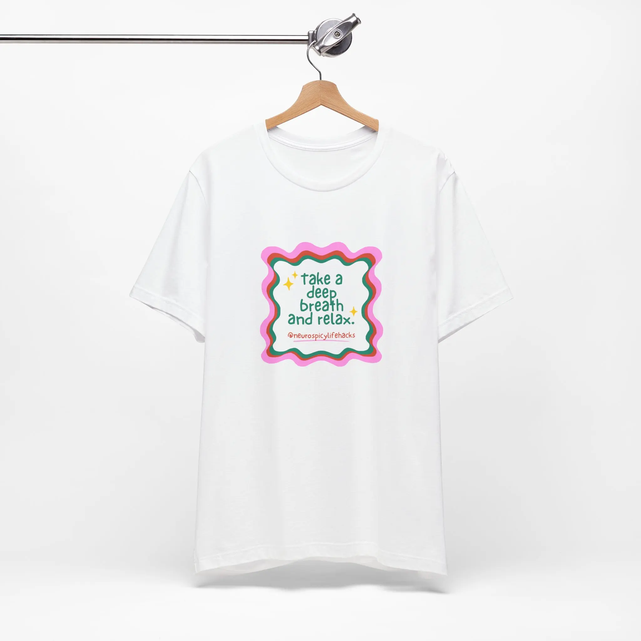 Relaxing Breath Unisex Tee, Meditation T-Shirt, Breathing Exercise Shirt, Calming Short Sleeve Top, Mindfulness Apparel