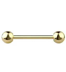 Gold PVD Titanium Barbell