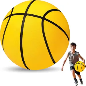 Silent Basketball Size 7 Indoor Basketball  Indoor Upgrade Silent 9 Inch Elastic Inside for Dribbling  Practice Ball