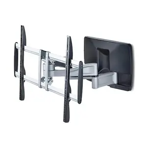 Startech 100AP1-TV-WALL-MOUNT Heavy-Duty Articulating TV Wall Mount for up to 100 in. & 187.4 lbs Flat Screens - VESA 800 x 500 - Low-Profile Bracket, TAA-Compliant - Black & Silver