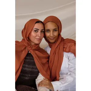 VELA Orange Glaze Solid Modal Hijab