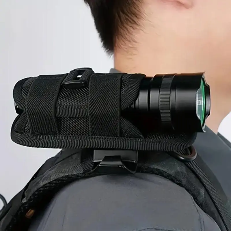 Durable Tactical Flashlight Bag, 360 Degree Swivel Flashlight Holster, Outdoor Flashlight Bag for Hunting and Outdoor Activities, Camping Accessories,