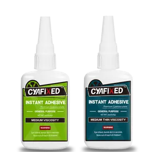 Strong Cyanoacrylate (CA) Super Glue by CYAFIXED, All-Purpose Medium & Medium Thin Instant Adhesive, Value Pack - CA Glue for General Home Repair, Ceramics, Plastics, Metal, Wood,Rubber, Permanent Repair and DIY Household Clear Glue
