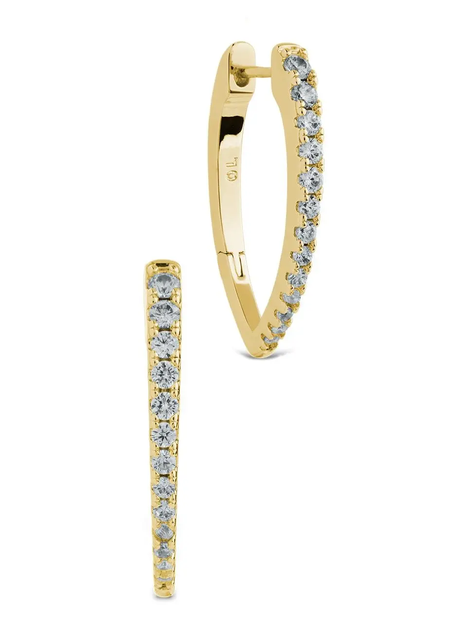 Kenia CZ V Drop Hoops
