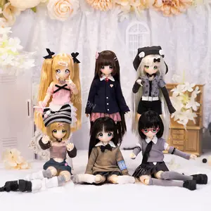 1/6 Realistic Multi-Jointed BJD Blind Box Action Figure Set - "Don’t Touch My Straight Bangs" Special Edition, Collectible Figurine, Birthday Gift for Girls, Home & Office Decoration