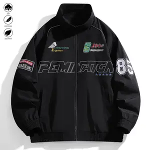 Spring Autumn Men's Personalized Slim-Fitting Flight Jacket, Men's Motorcycle Jacket, Men's Fashionable Casual Windproof Flight Jacket