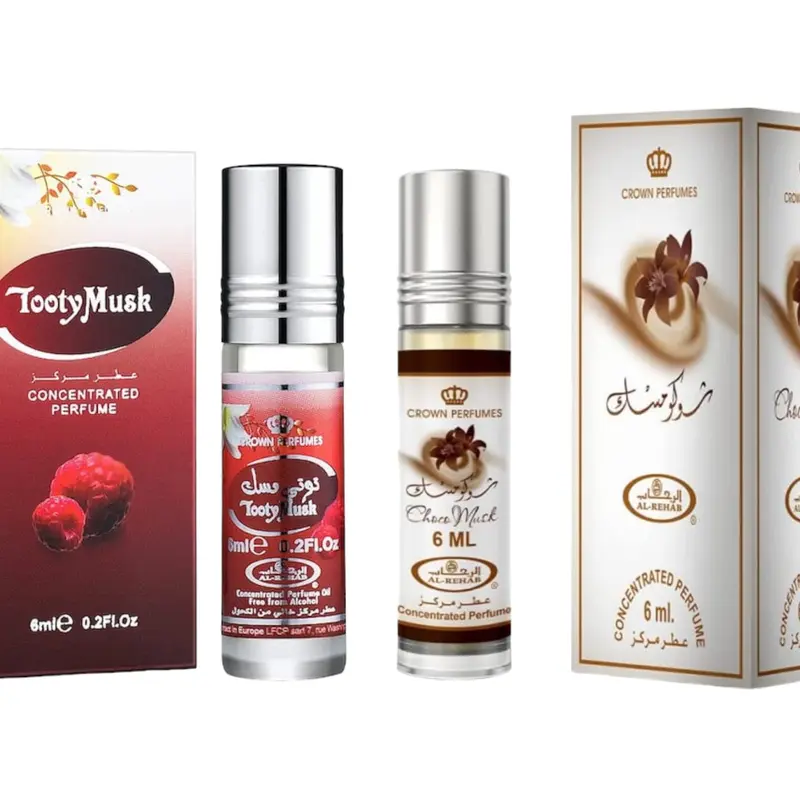 (2pc Bundle Pack) Choco Musk + Tooty Musk - 6ml Perfume Oil Roll-On by Al-Rehab