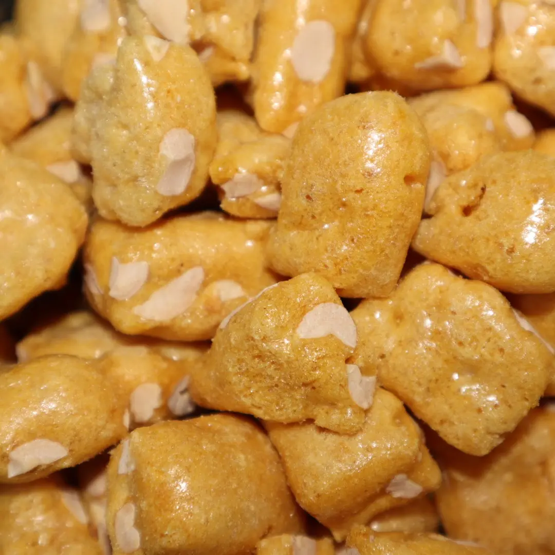 Freeze Dried Candy Peanut Brittle Classic Southern 4oz Bag Crispy Fruity Rainbow Crunch Candy for Summer Gatherings