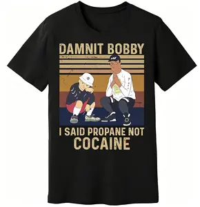 Hilarious King Of The Hill Inspired Propane Mishap TShirt Featuring Cartoon Artwork Perfect For Golf Enthusiasts Mens and Womens Tee