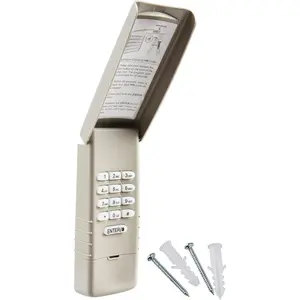 Keyless Entry Door Opener Backlit Keyboard Red Orange Learn Button 9V  for  976LM 977LM Chamberlain