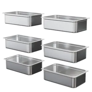 【GARVEE】6-Pack Stainless Steel Steam Table Pan Set - Full Size 6-Inch Deep Anti-Jamming Hotel Food Pans | Oven Safe Commercial Kitchen Pans for Catering, Buffets, and Salads