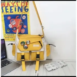 Casual Crossbody Bag Large Capacity Messenger Bag Shoulder Bag Aesthetic for Women men(with accessories)