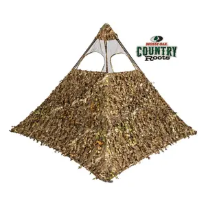 Mossy Oak Country Roots 3D Leafy Hunting Blind Lightweight Portable Adjustable Design Stake-Free Carry Case Included 75 Denier Nylon Camo Pattern