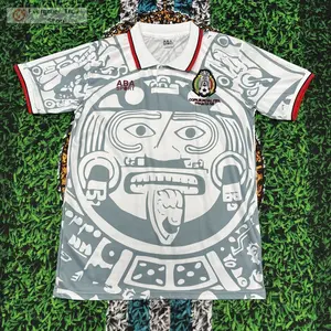 1998 Mexico Soccer National Team Home White Nostalgia Soccer Jersey #2 Suarez #3 Sanchez Classic Breathable Quick Dry Soccer Jersey