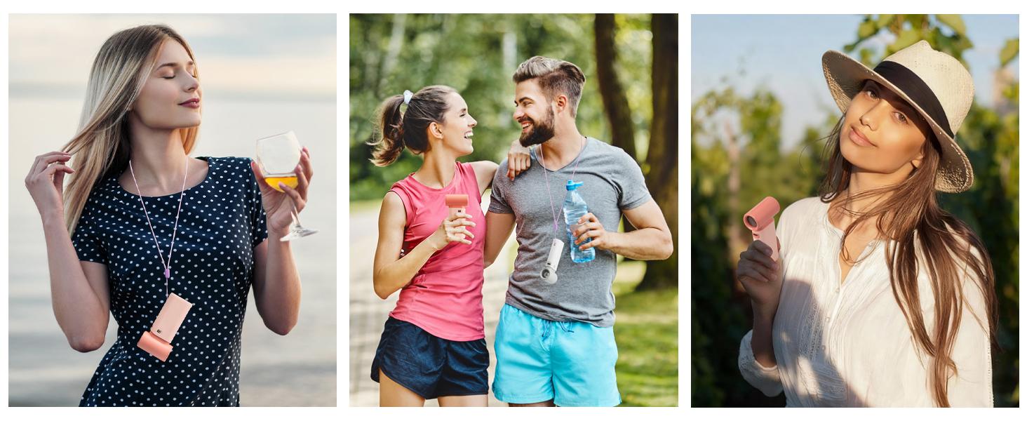 Aibesser Portable Handheld Turbo Ice Fan with 5 Speeds, 3600mAh Battery Operated, Up to 6 Working Hours, USB Rechargeable, 9m/s Wind Speed, Brushless Motor, 15000 RPM, Fan for Outdoor Activities, Travel, Working, Summer Selected Products for Women/Men