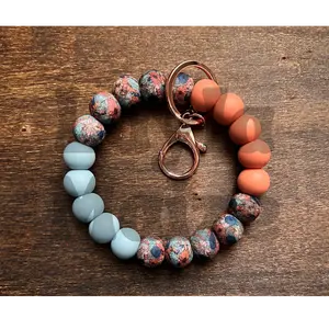 Dusty Fall Floral Keychain