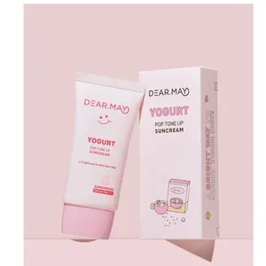 DEARMAY Yogurt Tone Up Suncream SPF50 PA++++ - Brightening & Hydrating Sunscreen for All Skin Types with Natural Tone-Up Effect & Yogurt Extract Lightweight Makeup
