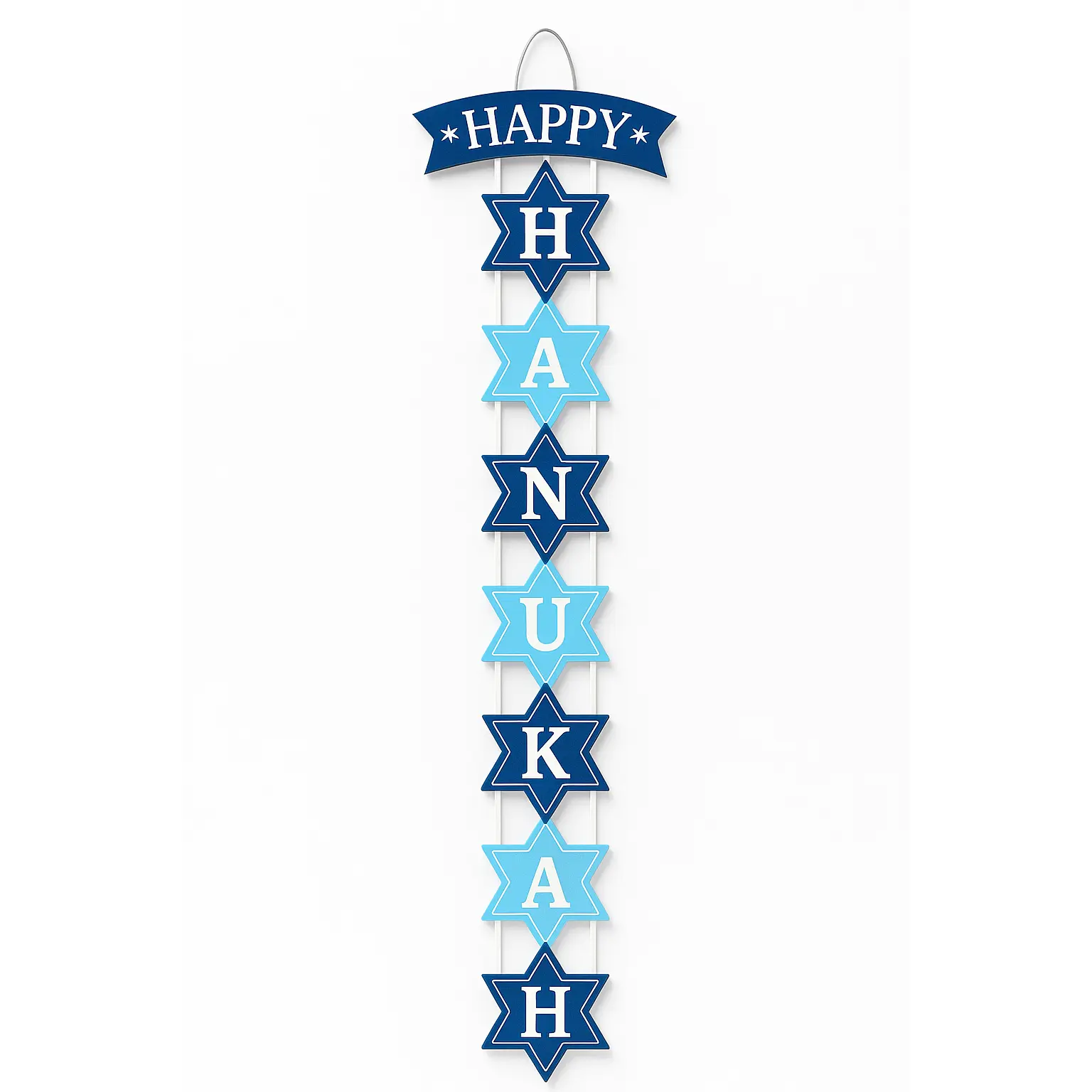Happy Hanukkah Stacked Hanging Sign
