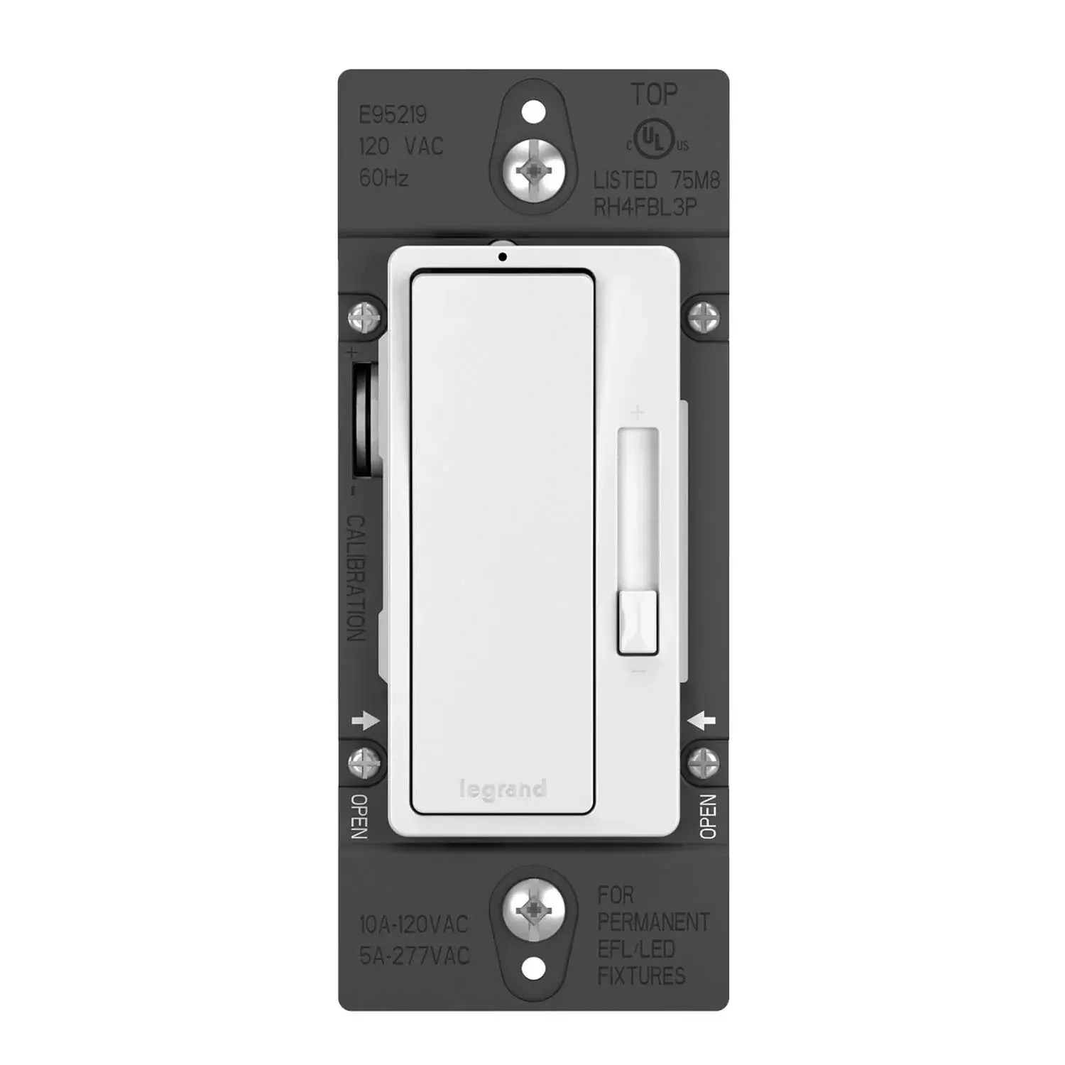Legrand RH4FBL3PW Radiant Dimmer 0-10V, 10A, Single-Pole/3-Way, White