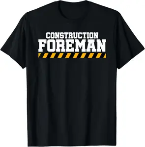 100% Cotton Construction Foreman Safety T-Shirts for Crew Workers T-Shirt