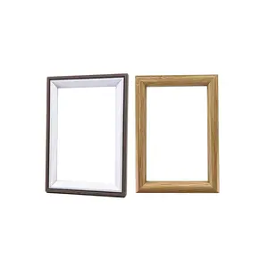 4"×6" Oak Tone & 5.1"×7.1" Two-Tone White-Brown Photo Frames, Versatile Wall & Tabletop Display for Home Décor