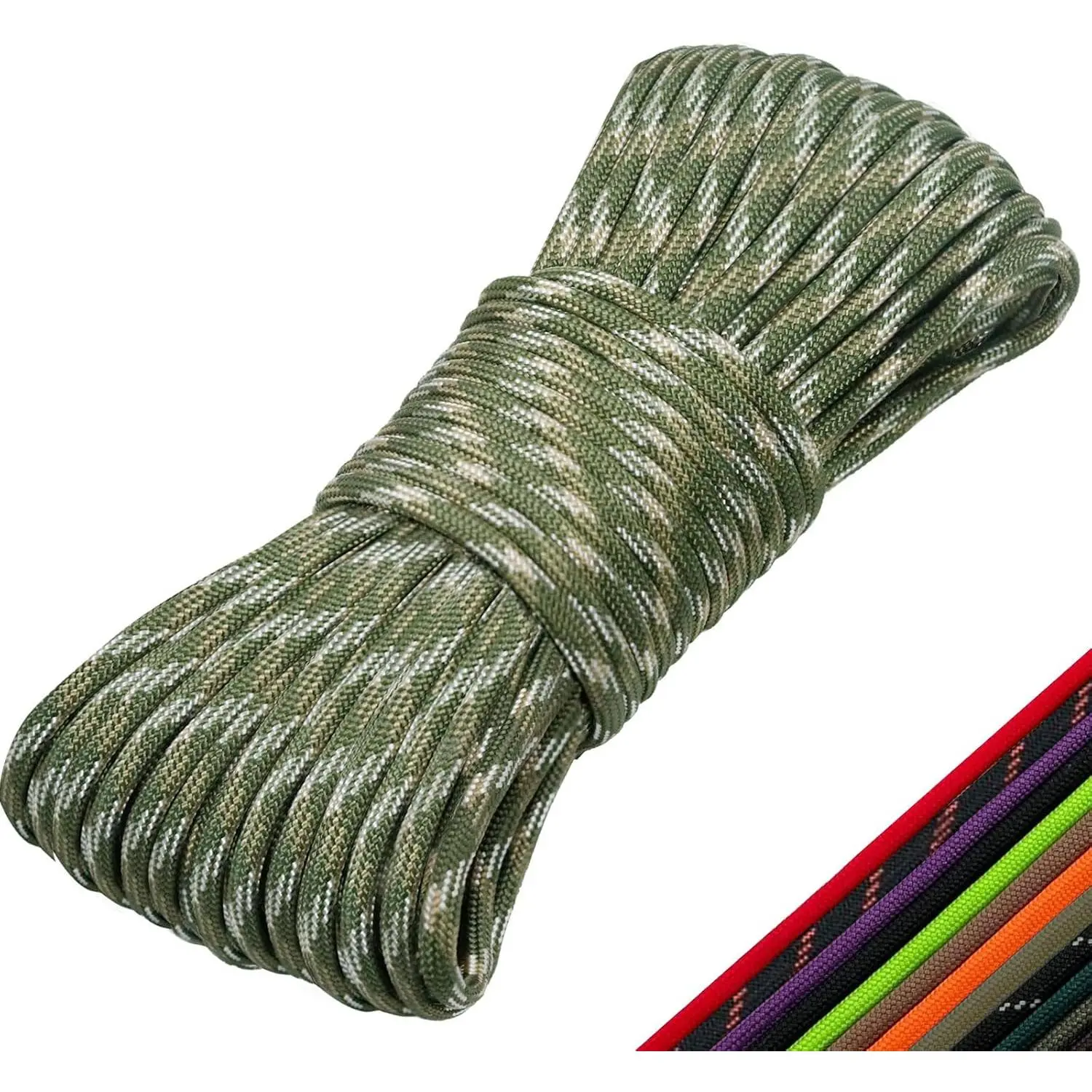 550 Rope 100 Feet 5/32 Inch 7 Strand Type III Nylon Rope Parachute Cord for Survival Gear, Hiking, Camping, and Outdoor Use