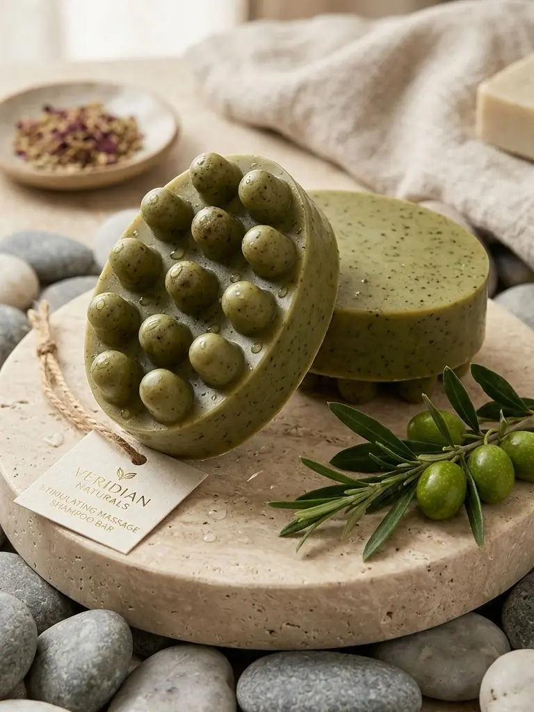 Usma Grass Haircare Bar, Handmade Herbs Blend Shampoo-Conditioner for All Hair Types & Thicker Hair Results