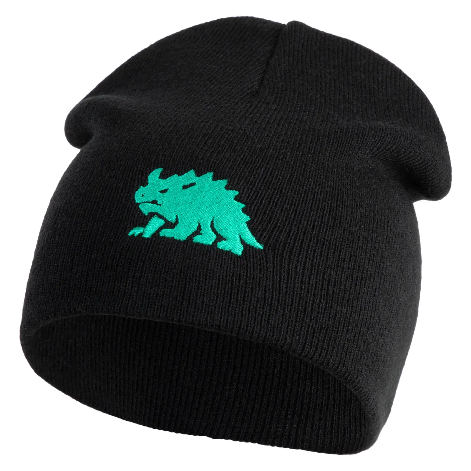 Hodag Silhouette Embroidered 8 inch Acrylic Short Beanie
