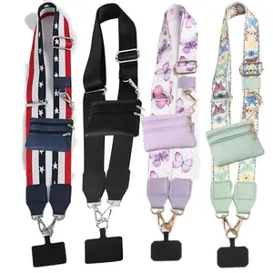 A multi-functional mobile phone chain with beautiful butterfly pattern, removable, adjustable length and can be used as a crossbody chain for mobile phone straps, crossbody mobile phone straps with wallets, zipper bags, a Adjustable Phone Lanyard