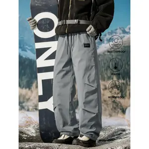 Men’s thick winter outdoor ski pants, athletic activewear, waterproof insulated windproof design, suitable for men and women for fall and winter hiking