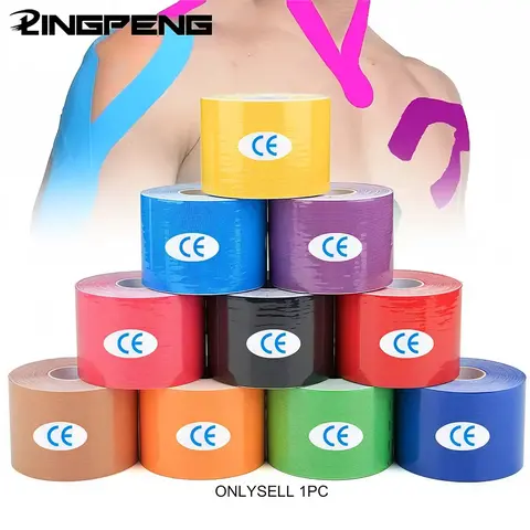 Kinesiology Tape, 5cm X 5m Elastic Water Resistant Kinetic Kinesiology Tape, Sports Tape for Knee Shoulder Muscle, Elastic Athletic Tape, Kinesiology Sports Tapes