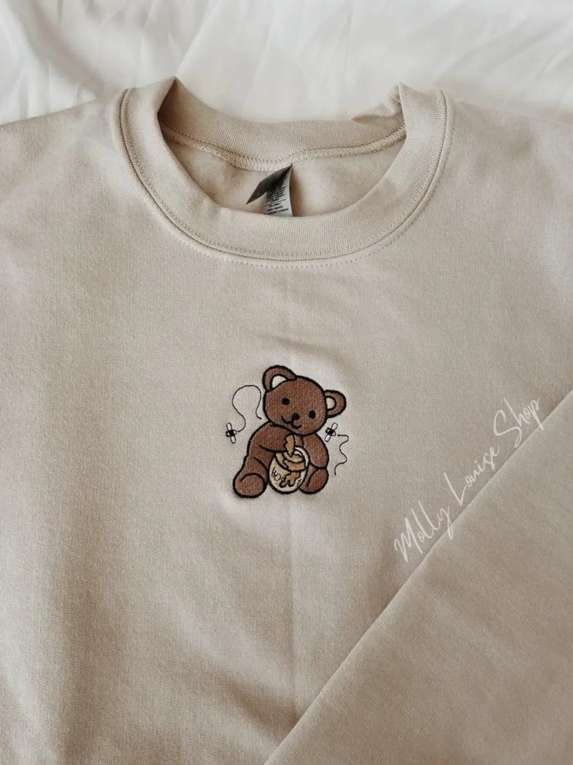 Honey Bear Embroidered Sweatshirt