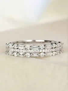 1pc Cute Cubic Zirconia Ring For Women For Wedding Engagement Anniversary Jewelry Valentine's Day Gift Dainty Stacking Rings