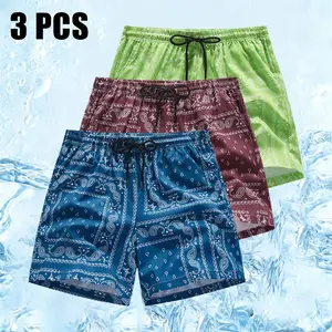 Men’s Quick-Dry Sports Shorts – Stylish casual running and fitness gear, breathable polyester/elastane blend, perfect for the beach and outdoor activities, side pockets and drawstring elastic waistband