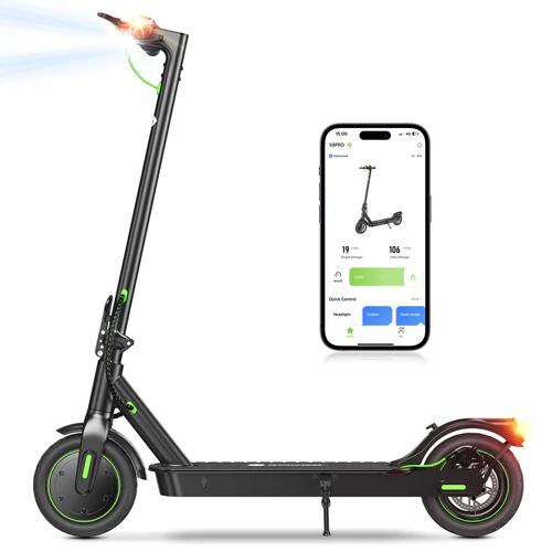 【summervibes】Long Range Commuter Electric Scooter, 22MPH/18MPH Max Speed, 21 Miles Long Range,10''/8.5'' Tires,  Folding Electric Scooter Adults with Head Lights