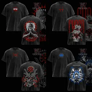 Jujutsu Kaisen The Culling Game Vintage Washed Oversized T-Shirt Collection – Itadori Yuji, Choso, Mahoraga, Mahito Graphic Tees Acid Wash Soft Cotton Anime Streetwear Apparel, Casual Unisex Top, Gift for JJK Fans