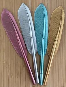 Quality Plastic Faux Feather Ballpoint Pens with Comfortable Grip