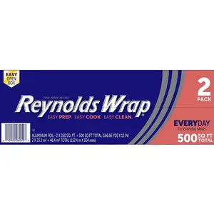 Reynolds Wrap Standard Aluminum Foil, 250 Sq. ft, 2 ct.