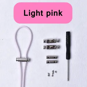 1Pair Elastic Buckle Shoelaces No Tie Shoelaces Metal Lock Button Shoelace Kids Adult Quick Lazy Sneakers Shoes Lace Shoestrings YuanXiangZhu