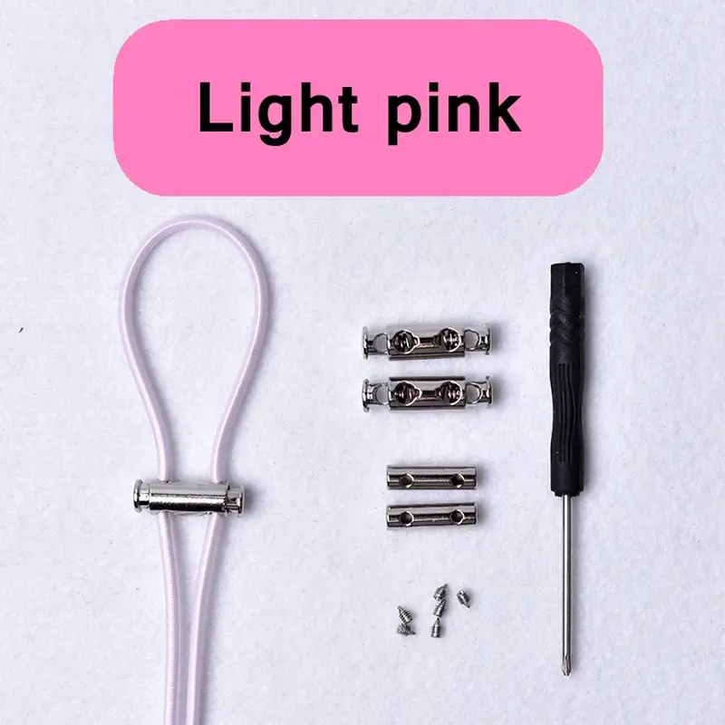 1Pair Elastic Buckle Shoelaces No Tie Shoelaces Metal Lock Button Shoelace Kids Adult Quick Lazy Sneakers Shoes Lace Shoestrings YuanXiangZhu