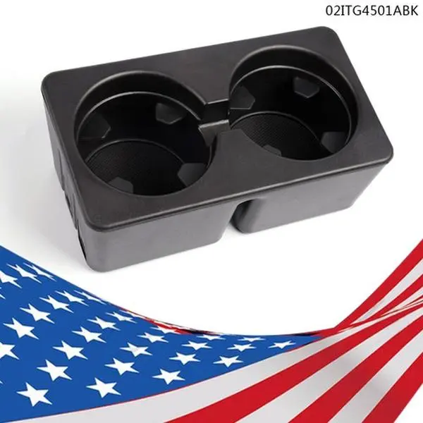 CROSSDESIGN Dual Console Car Cup Holder, Drink Holder Compatible with 07-14 Chevy Silverado, Tahoe & GMC Sierra, Yukon, Car Cup Holders
