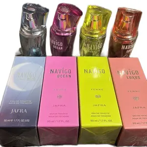 Jafra Navigo femme  1.7 fl oz In various colors glass bottle and box