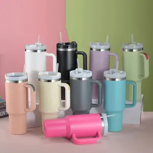 New Version 40oz Stainless Steel Vacuum Insulated Tumbler with Lid and Straw for Water, Smoothie and More, Iced Tea or Coffee home office car outdoor jug portable large capacity perfect gift