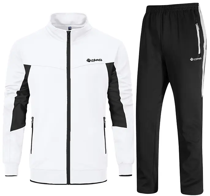 TBMPOY Men's Tracksuit Sweatsuits 2 Piece Set Athletic Jogging Gym Activewear Sweat Track Suits Sets fathersdaygift