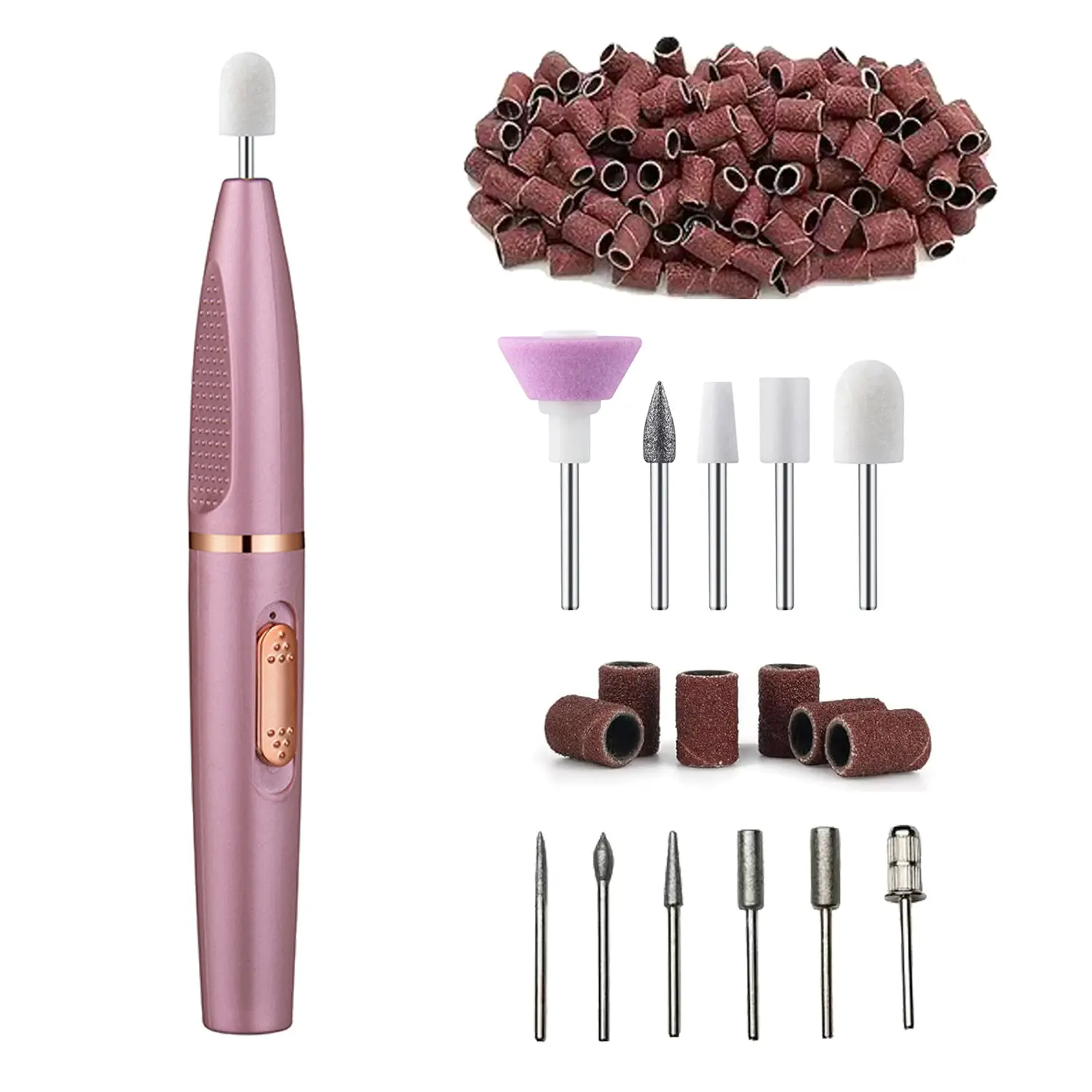 Electric Nail Drill Machine 25000RPM Professional Portable Manicure Pedicure Polishing Shape Tools Efile Nail File Drill Kit for Cuticle Exfoliator