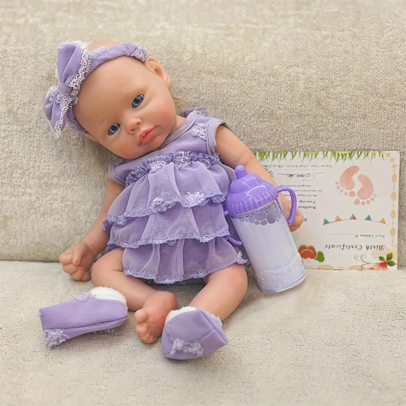 open lace back dress Baby Purple Dress with Bow  Caliyla and Co